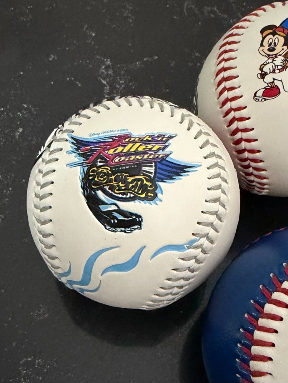 Disney World Collectible Baseballs Rock ‘n’ Roller Coaster Tower of Terror MGM - Picture 3 of 6